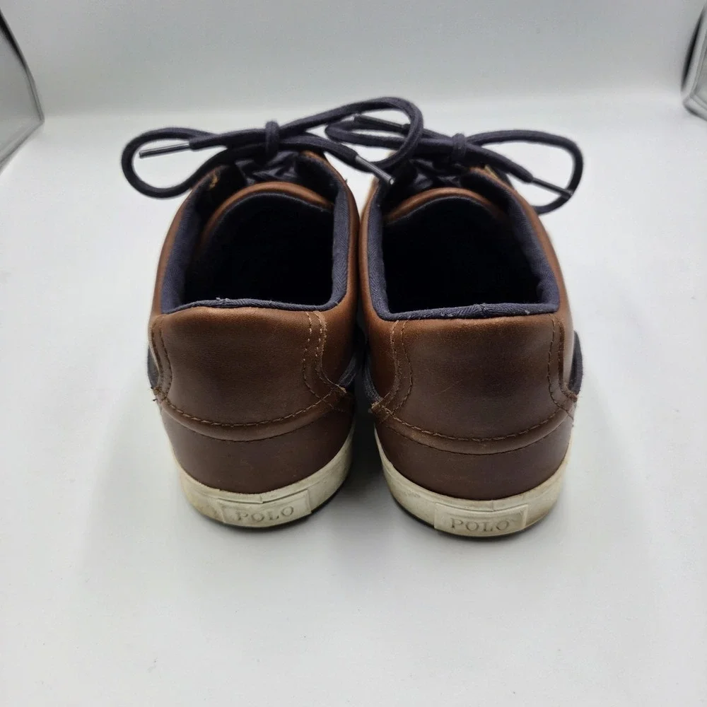 Polo Ralph Lauren Ramiro Canvas Sneaker Deck Shoe Navy Lace-up Nautical 10.5 D